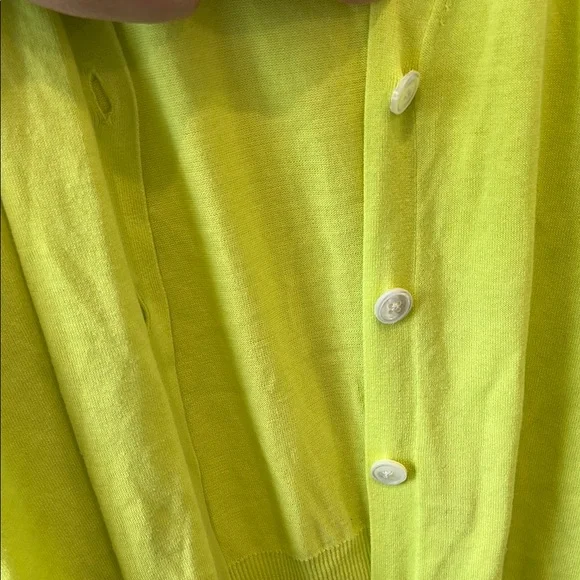 J. Crew Yellow Cardigan Sweater Lightweight Knit - Picture 3 of 7